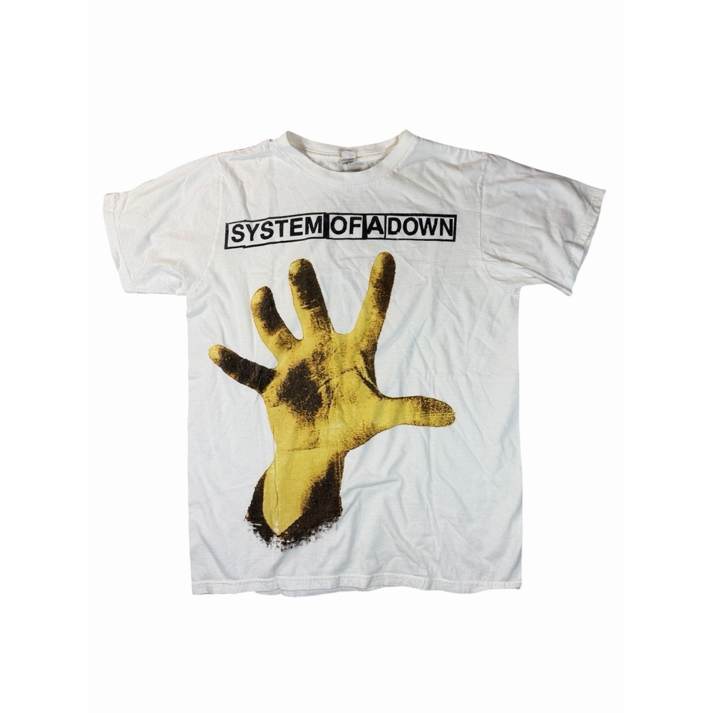 System Of A Down Tour 2012 Band Tee White Graphic Shirt Mens M